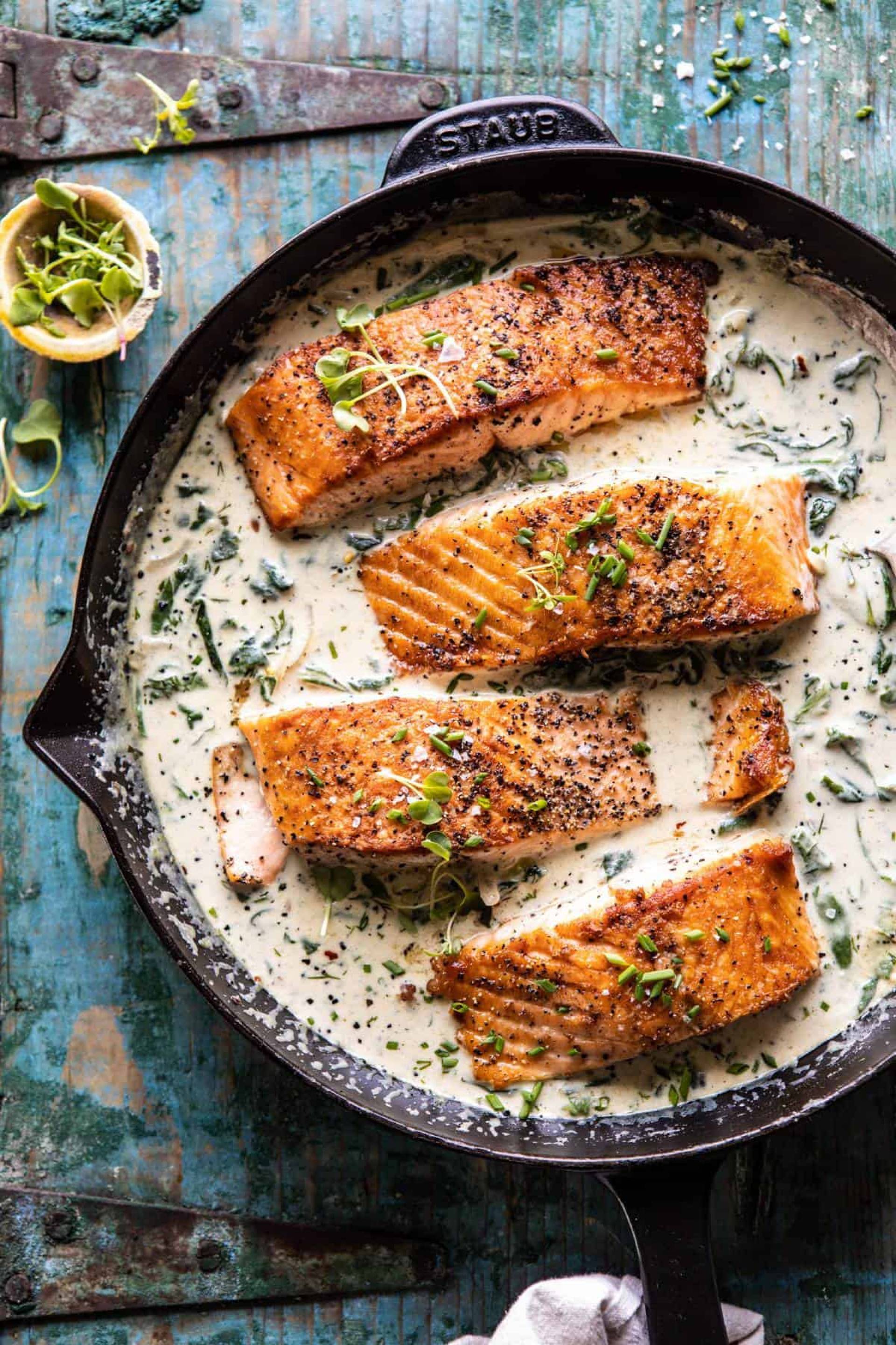 Creamed Spinach Salmon